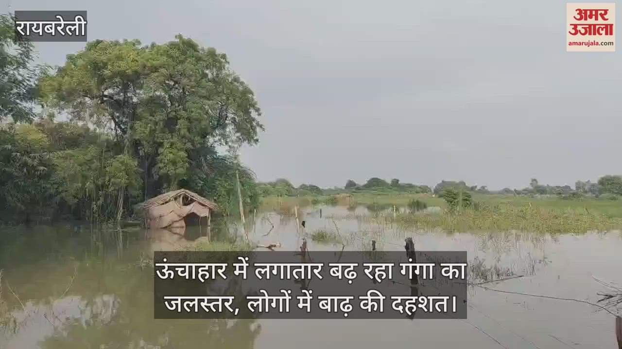 रायबरेली के ऊंचाहार में लगातार बढ़ रहा गंगा का जलस्तर, लोगों में बाढ़ की दहशत