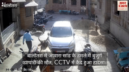 Balotra: Stray bull kills businessman, incident captured in CCTV; Questions raised on Municipal Corporation