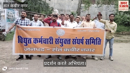 Electricity workers staged a sit-in protest against the privatization of power corporations