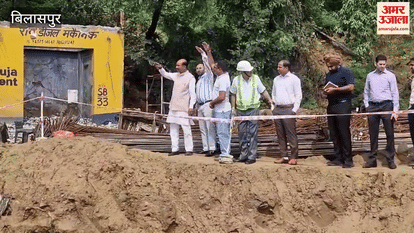 Bilaspur Union Minister Ajay Tamta reached Nauni to inspect the four-lane works