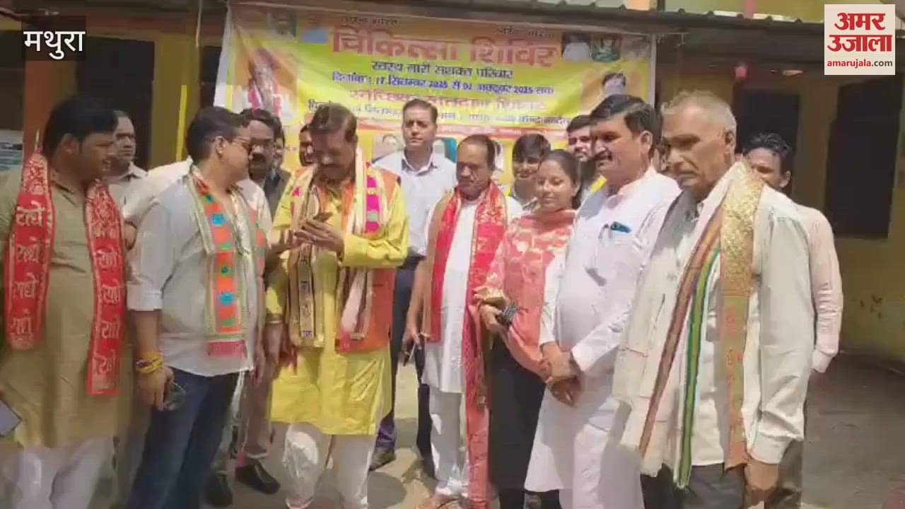 Health check-up of patients in camp