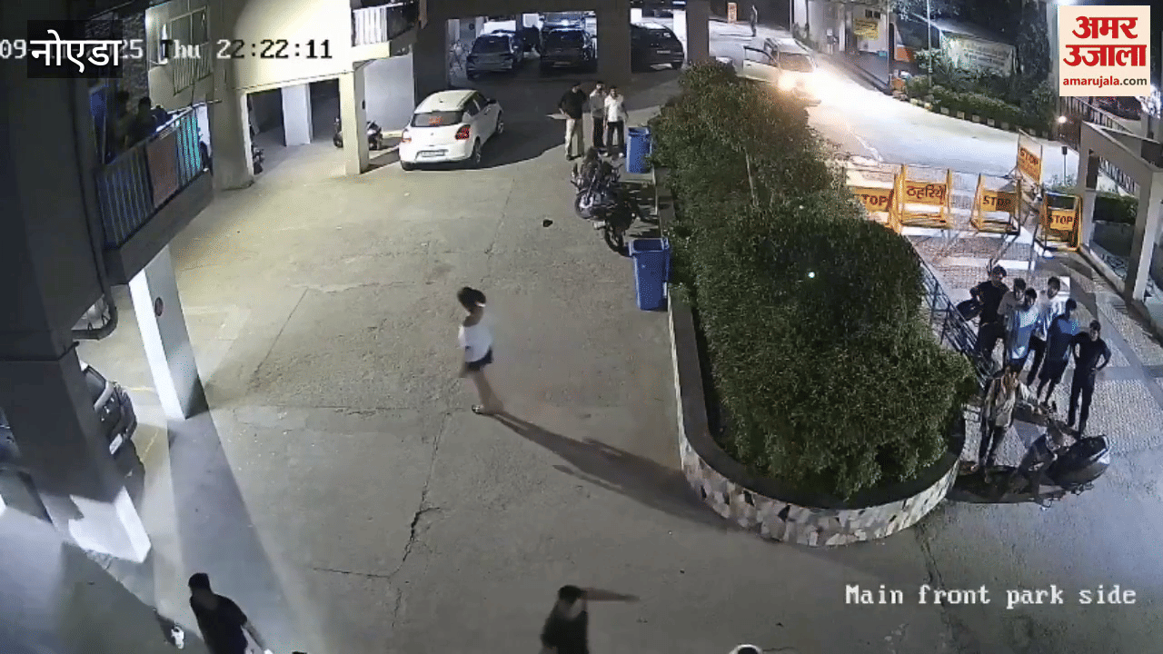 In Greater Noida man returning home from gym beaten up incident captured on CCTV
