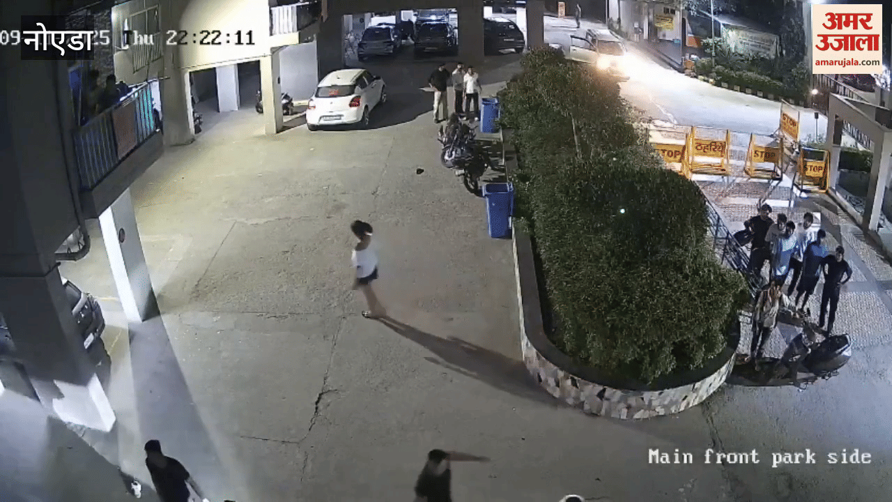 In Greater Noida man returning home from gym beaten up incident captured on CCTV