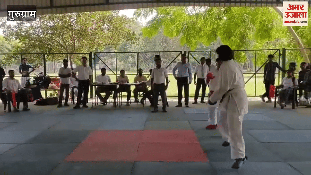 District level trials were organized in Karate Maha Kumbh in Gurugram