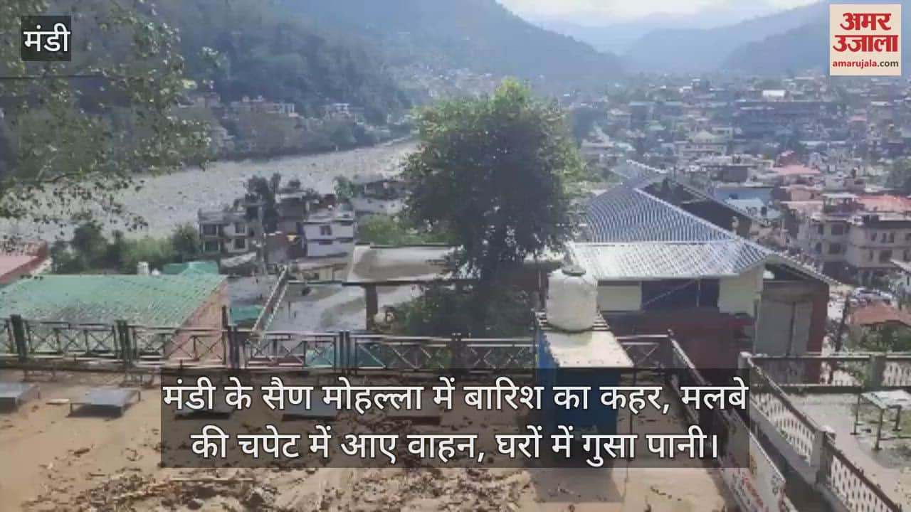 Rain wreaks havoc in Mandi's Sain Mohalla, vehicles hit by debris, water enters homes