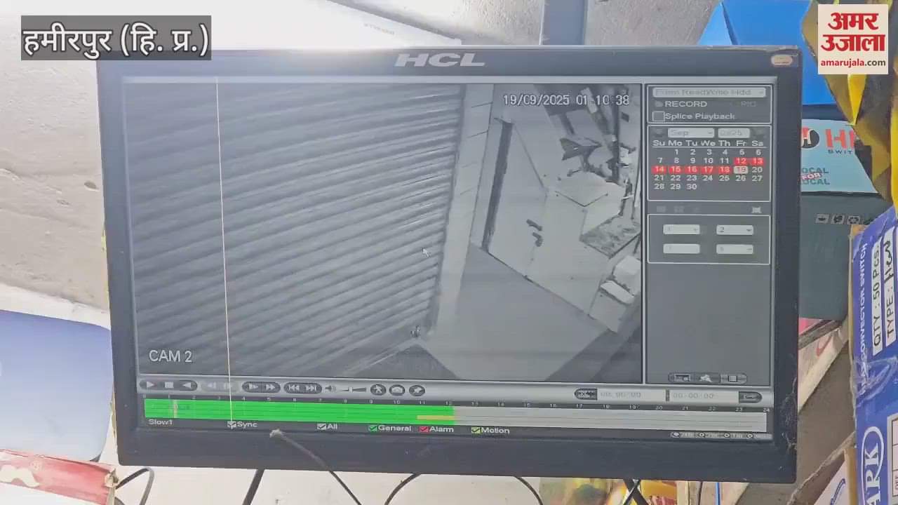 Hamirpur CCTV camera wires were broken in the city at midnight a young man was seen in the footage