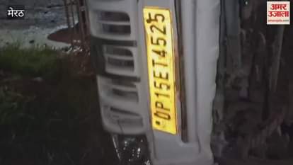 Meerut: Head-on collision between auto and pickup, driver injured