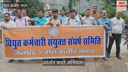 Electricity workers protested against privatization