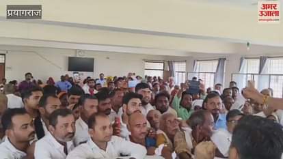 commotion erupted at the Sampoorna Samadhan Diwas in Koraon over several issues. Officials explained the situation to the complainants.