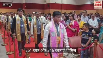 कानपुर: राज्यपाल आनंदीबेन पटेल ने HBTU के दीक्षांत समारोह में बांटे पदक