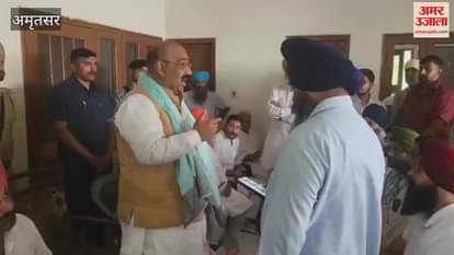 Punjab BJP Working President Ashwani Sharma reached Ajnala