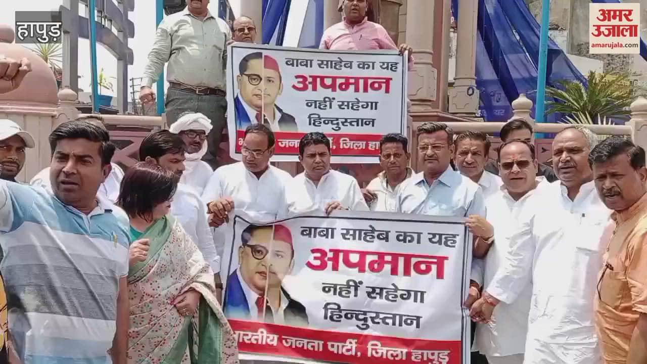 BJP came out in Hapur to honor Baba Saheb
