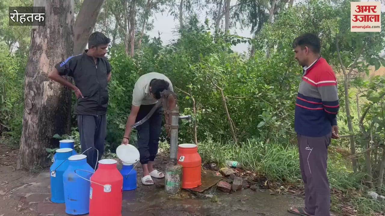 People troubled by water crisis in Rohtak, reached near taps to get water