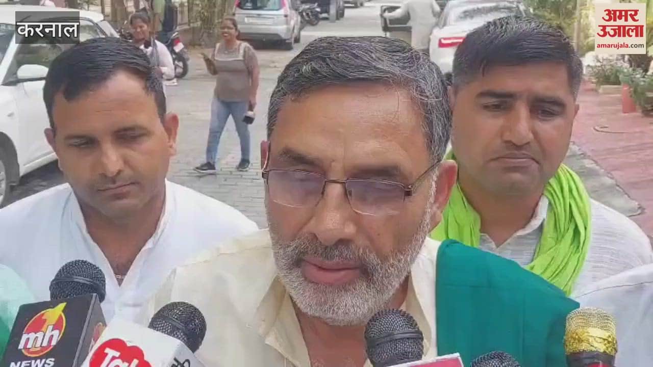 Bharatiya Kisan Union's national general secretary Yudhveer reached Karnal to meet the family members of Lieutenant Vinay Narwal