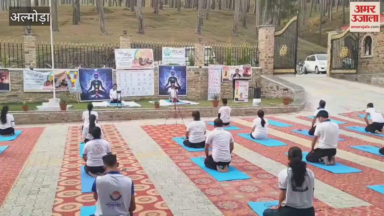 Participants were told about the benefits of yoga in Almora