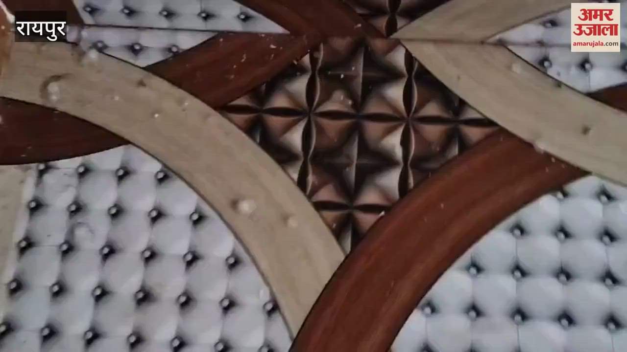 Heavy rain accompanied by strong winds occurred in Raipur