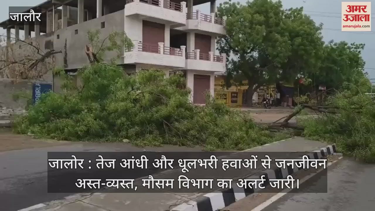 Weather: Strong dust storm in Jalore, power outage in many areas; heavy rain in Rajsamand since morning