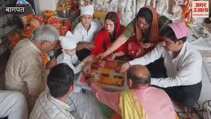 idol of Lord Khatu Shyam was installed in the Navgrah Shanidev temple in Khekra, Baghpat