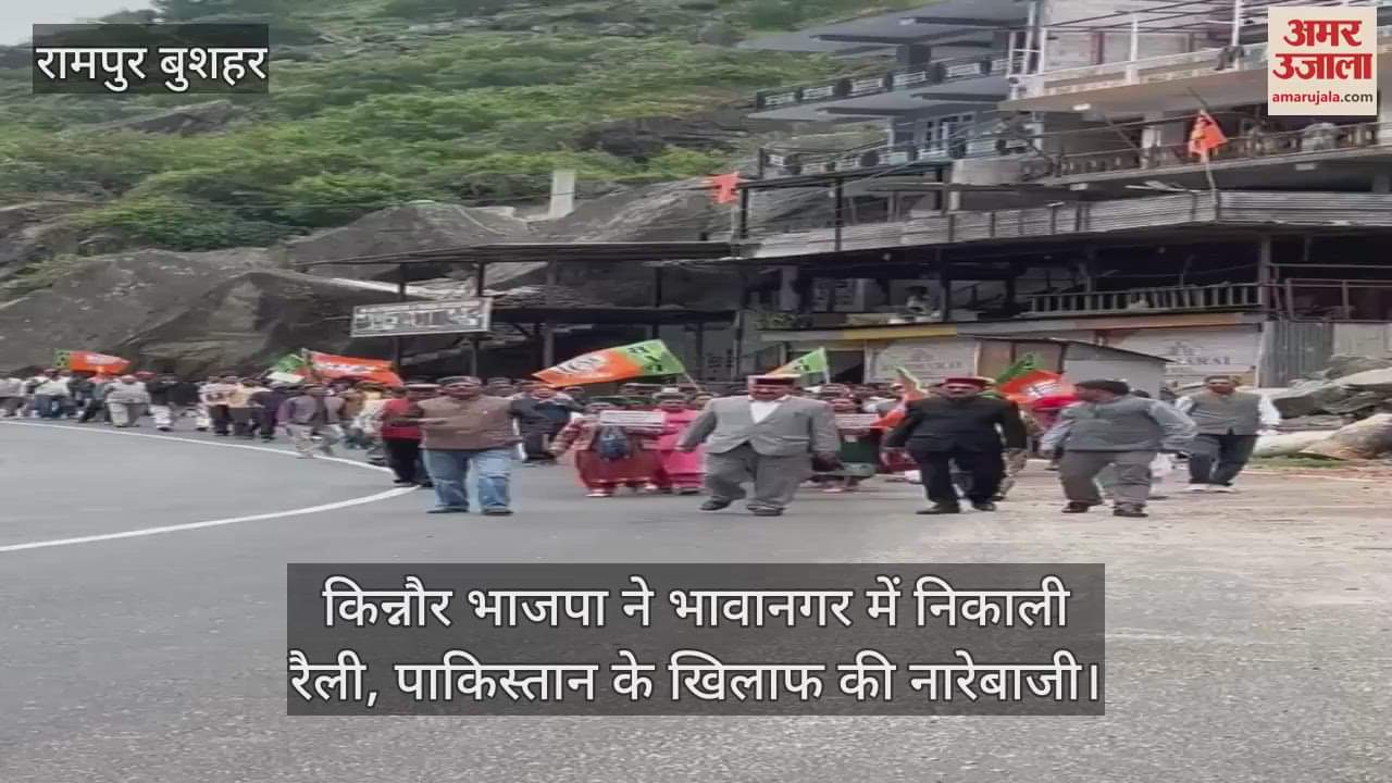 Kinnaur BJP held a rally in Bhavnagar, raised slogans against Pakistan