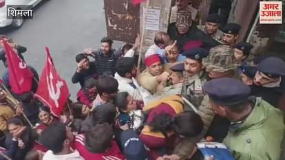 Shimla Strong protest at the office of Managing Director of National Health Mission