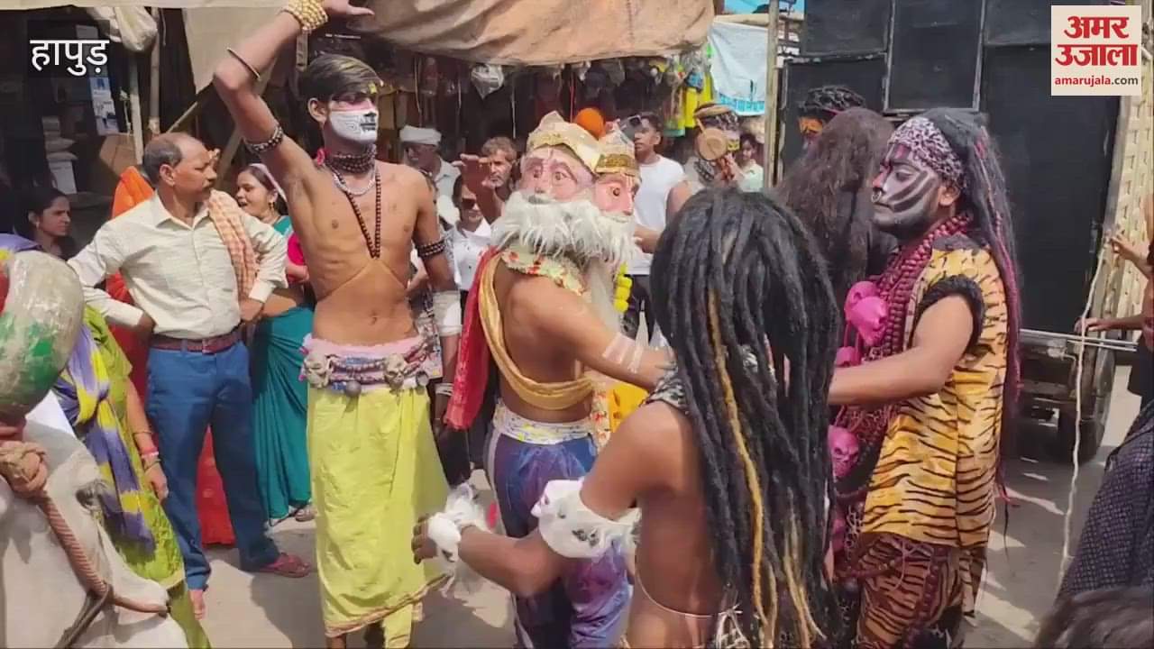 Artists gave a performance during Maa Ganga Janmotsav in Hapur