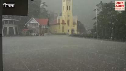 Heavy rain in the Shimla hail also fell