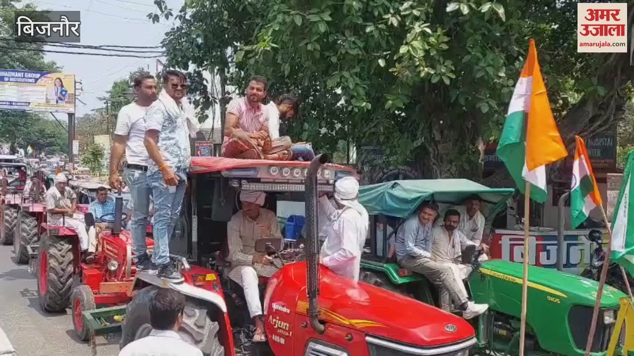 BKU Apolitical took out a tractor march in Bijnor