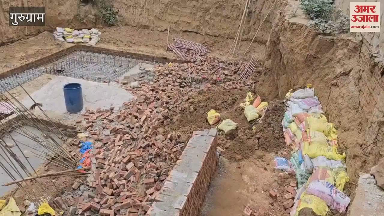 Wall collapsed due to soil erosion four workers buried Gurugram
