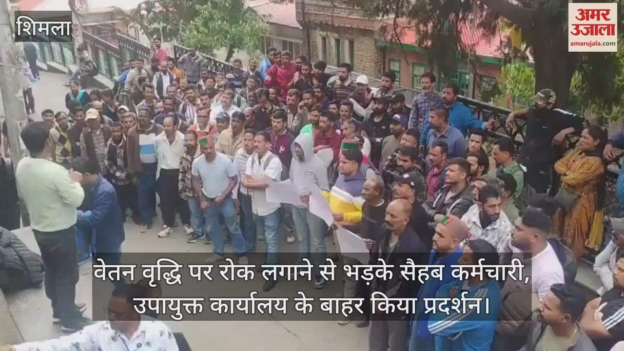 Employees got angry due to ban on salary hike, protested outside Deputy Commissioner's office