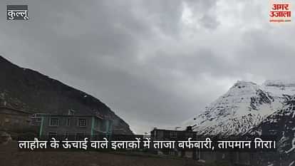 Fresh snowfall in high altitude areas of Lahaul, temperature drops