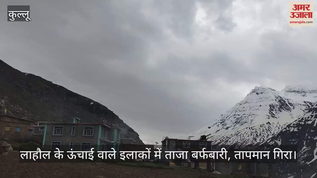 Fresh snowfall in high altitude areas of Lahaul, temperature drops