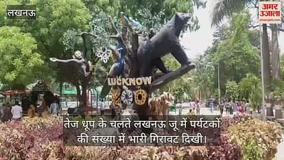 तेज धूप के चलते लखनऊ जू में पर्यटकों की संख्या में भारी गिरावट दिखी