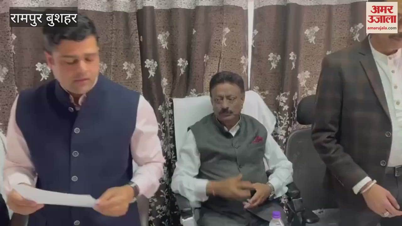 Rampur Bushahr Newly elected president of Municipal Council Theog Anil Grover and vice president Neetu Mehta took oath