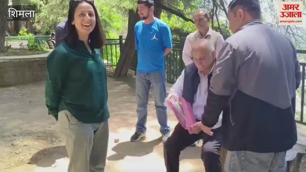 Shimla Mayor took stock of the work going on in the park near CM residence