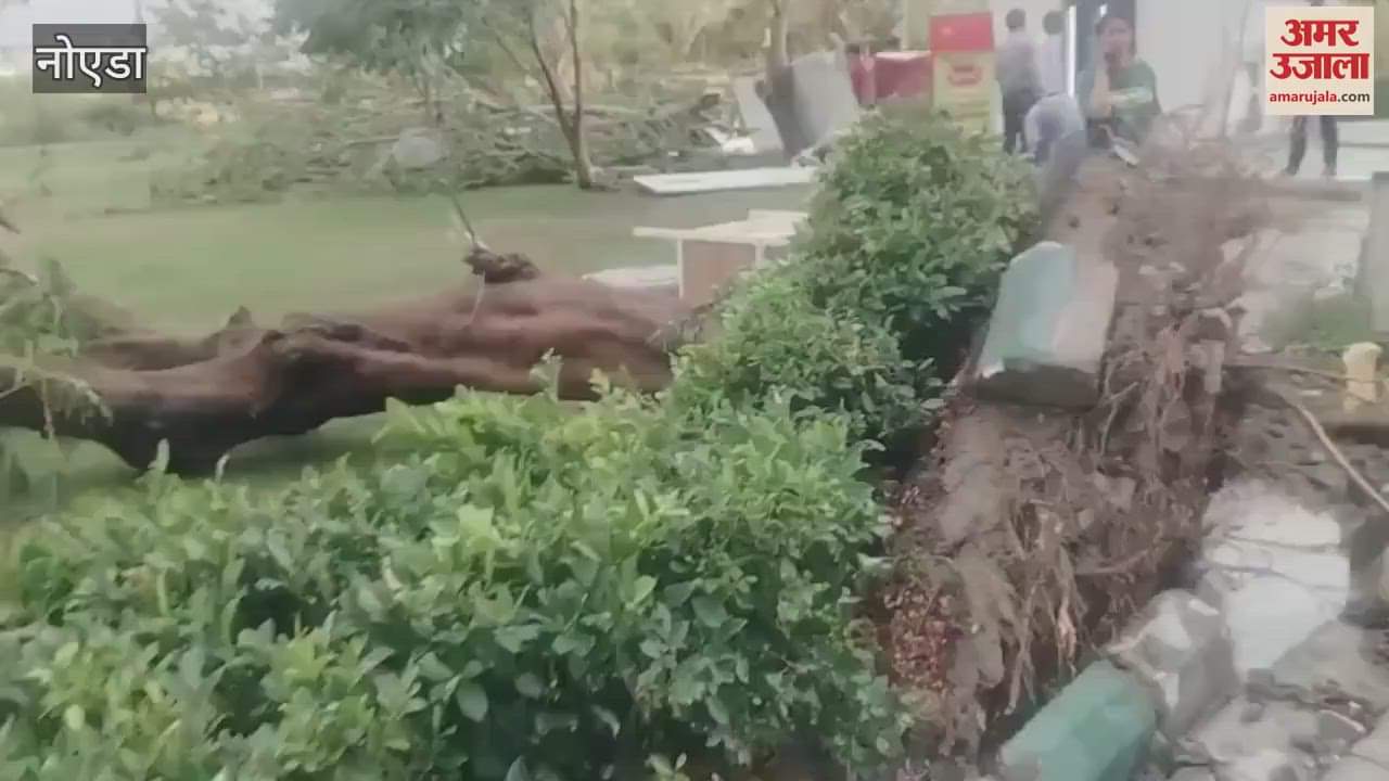 Strong winds wreaked havoc in Noida's JP Aman Society