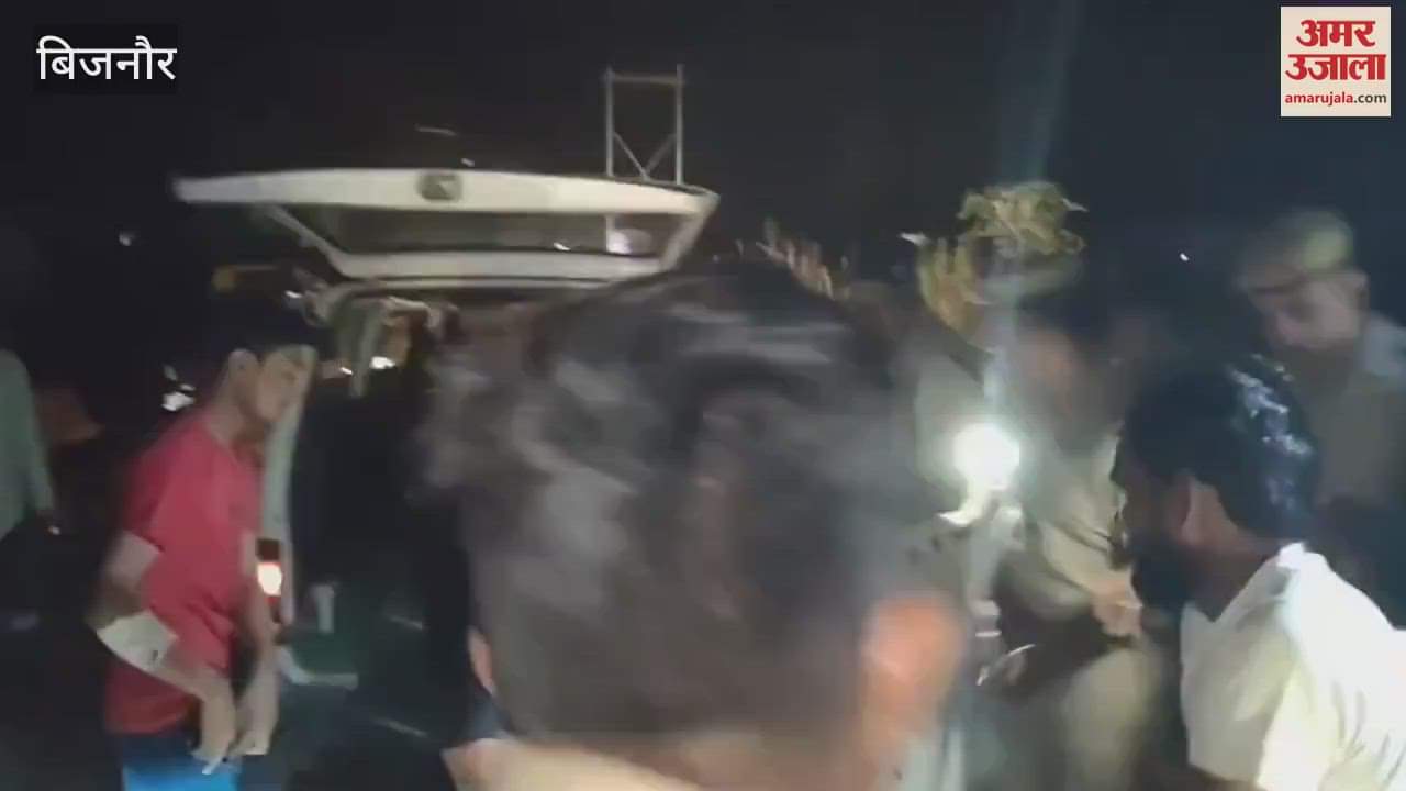 Encounter in Bijnor, miscreants' car fell into the canal, constable jumped to catch it, died