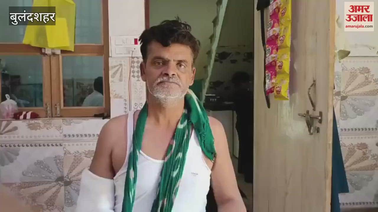 homeless animal picked up and threw an old man In Bulandshahr