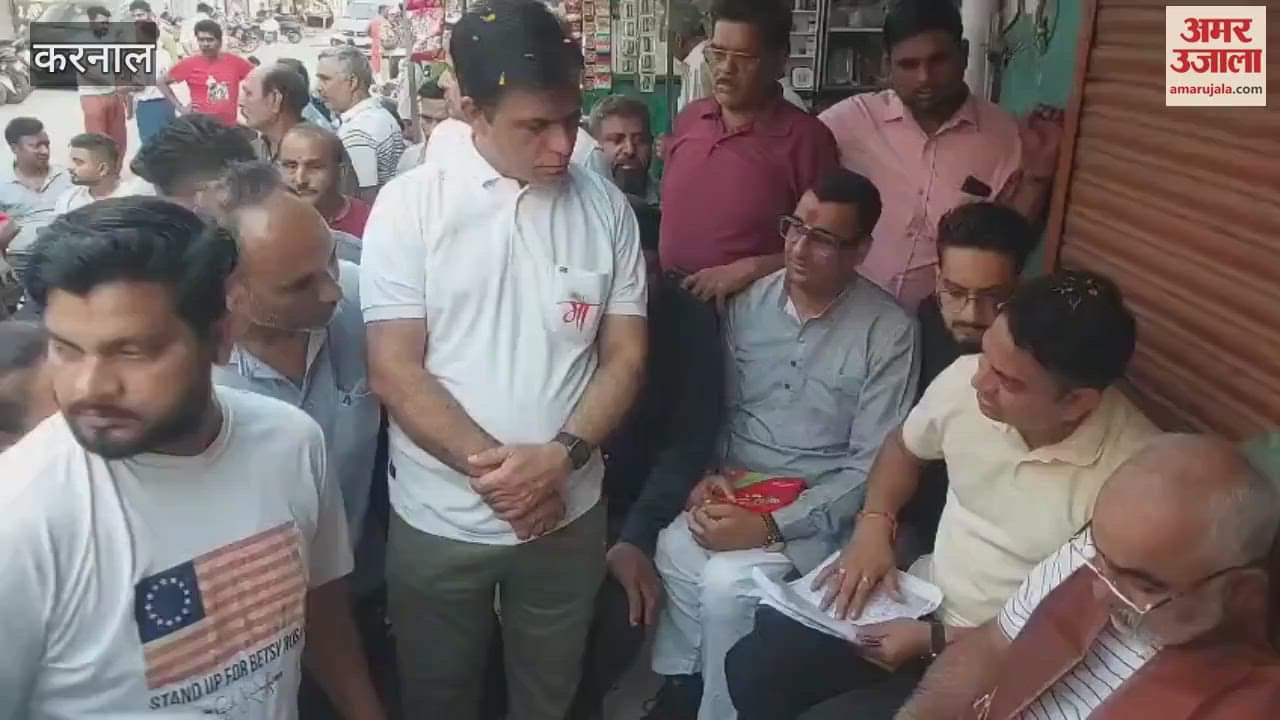 MLA Jagmohan Anand listened to the problems of the people in 'Chai Pe Charcha' in Karnal, inspected Karan Lal Park