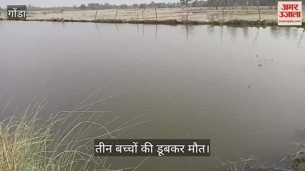 VIDEO: गोंडा में गड्ढे में डूबने से तीन बच्चों की मौत, गांव में मचा कोहराम
