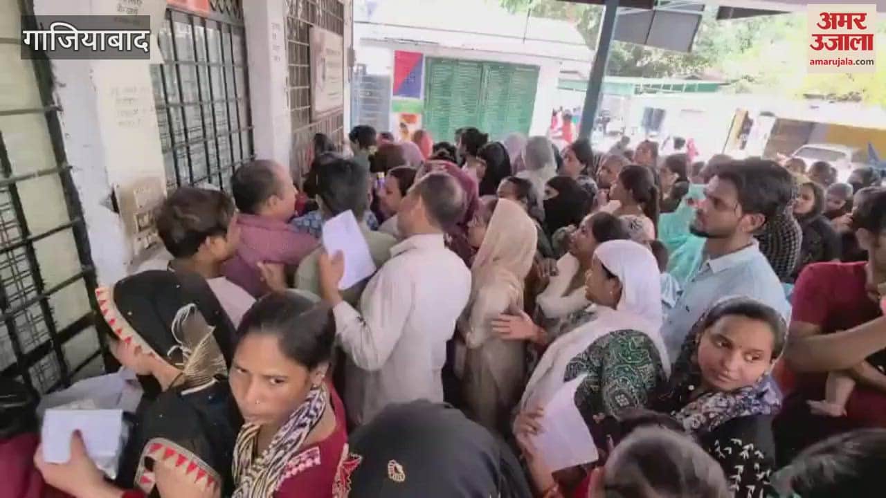 Crowd of patients at registration counter of MMG hospital