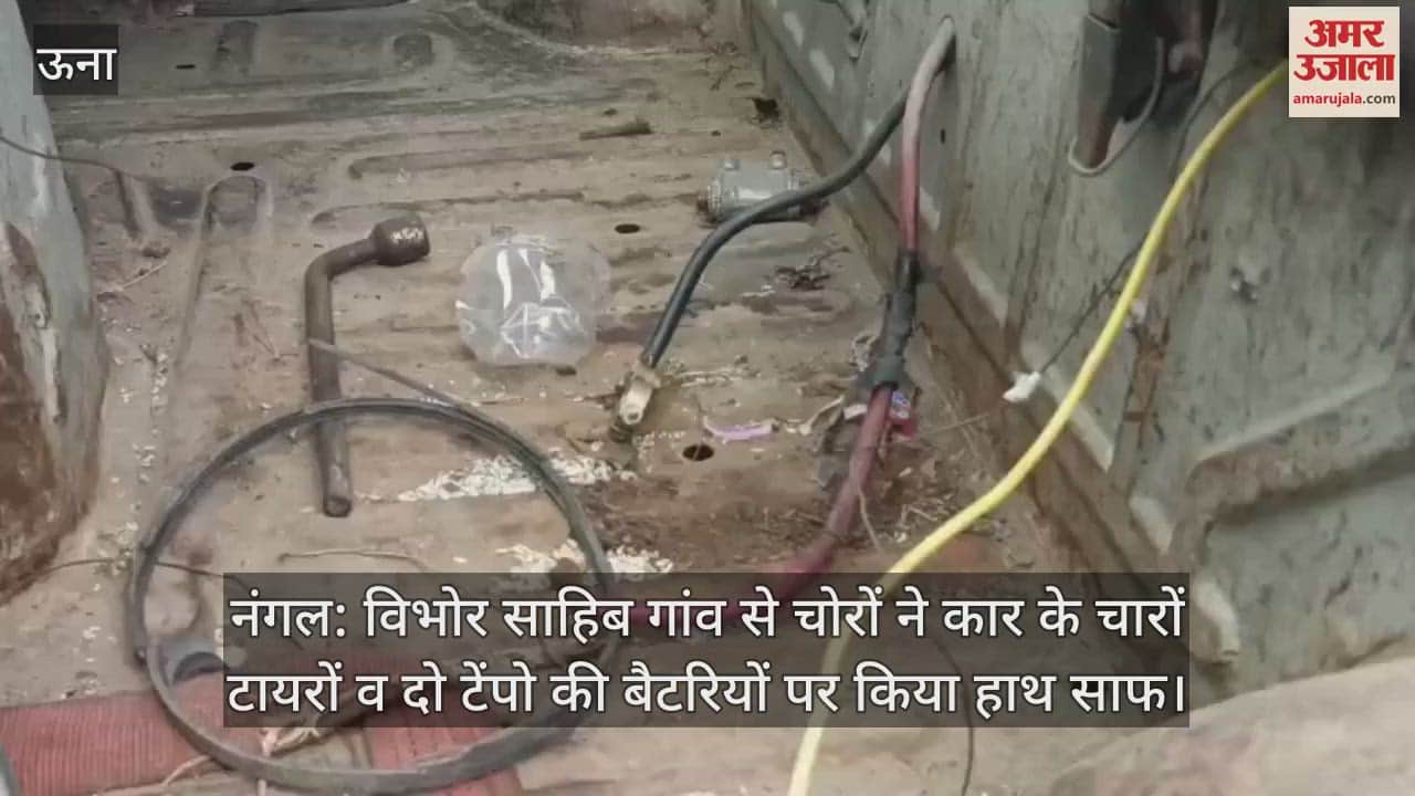 Thieves stole car tyres and two tempo batteries from Vibhor Sahib village in Nangal