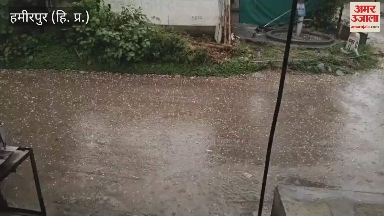 Hamirpur Heavy rain in the district and hailstorm in some areas people got relief from heat