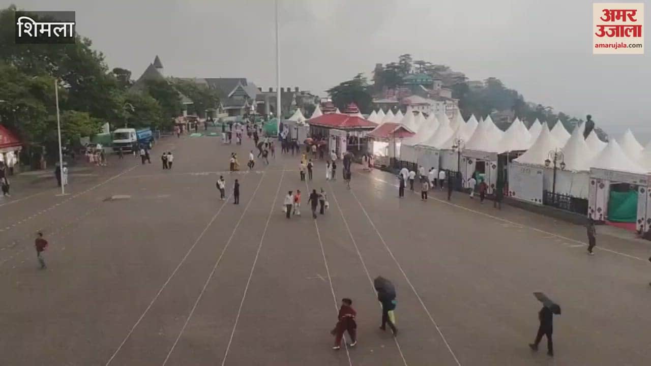 Shimla Dark clouds covered the capital Shimla cold winds brought relief from the heat