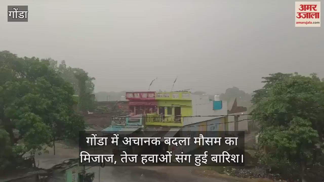 गोंडा में अचानक बदला मौसम का मिजाज, तेज हवाओं संग हुई बारिश