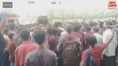 truck hit an employee returning from duty In Dadri