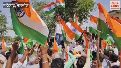 Tricolor Yatra taken out in Nangal Chaudhary of Narnaul