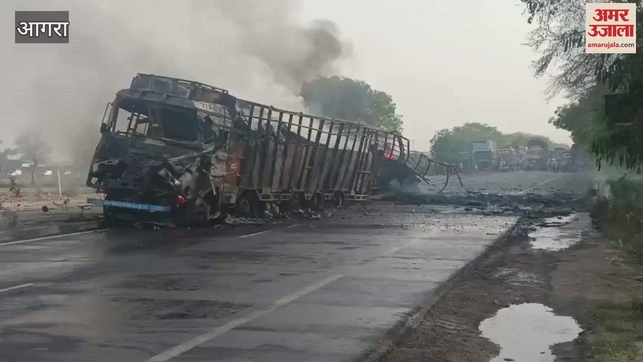 Truck caught fire driver burnt alive this is how this tragic accident happened
