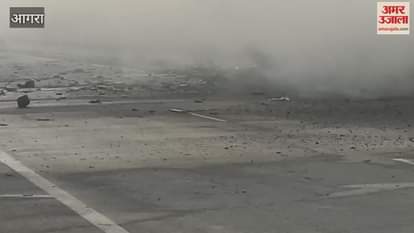 Jam Truck caught fire driver burnt alive