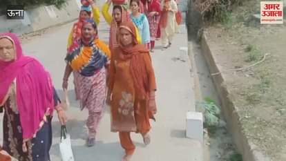 Una A grand Kalash Yatra was taken out in Mubarakpur on the occasion of Shri Ram Katha