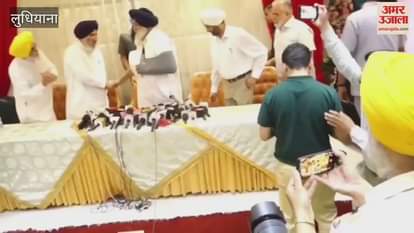 Press conference of SAD chief Sukhbir Badal in Ludhiana